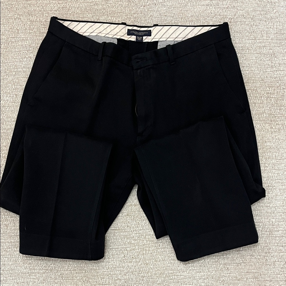 Banana Republic Tailored Fit Black Trousers